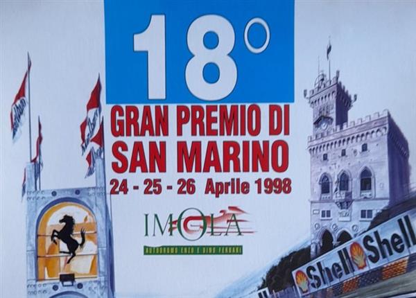 Grote foto antonio di giusti 18 esimo grand prix san marino f1 24 26 aprile 1998 grande premio f1 imola 1 antiek en kunst curiosa en brocante