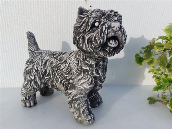 Grote foto beeld yorkshire terrier 29 cm cast stone antiek en kunst curiosa en brocante
