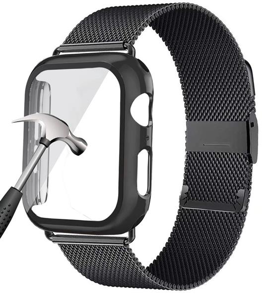 Grote foto drphone apx1 siliconen polsband 44mm metalen armband tpu hoesje geschikt voor apple watch kleding dames horloges