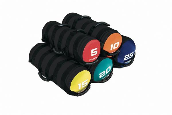 Grote foto toorx fitness powerbag met 6 hendels fitnessbag oranje zwart 10 kg sport en fitness fitness