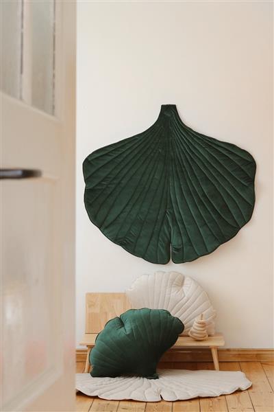 Grote foto velvet ginkgo speelmat dark green emerand dark green kinderen en baby complete kinderkamers