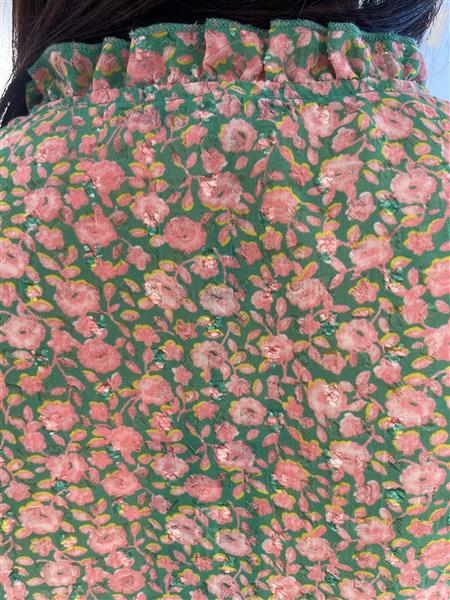 Grote foto rok lauren reb 14107 groen roze kleding dames jurken en rokken