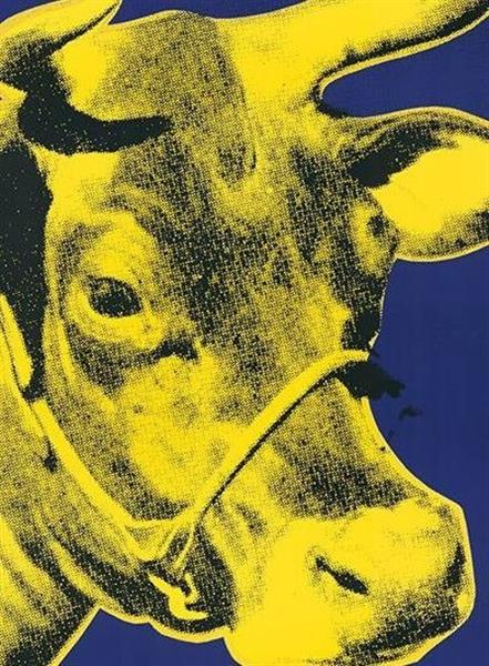 Grote foto andy warhol cow 85x53cm antiek en kunst curiosa en brocante