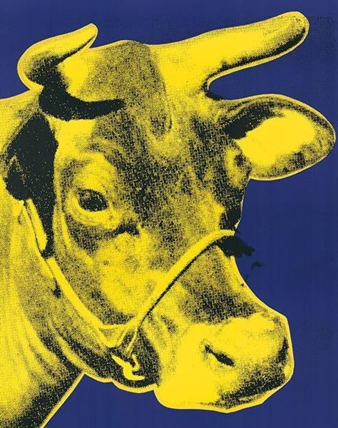 Grote foto andy warhol cow 85x53cm antiek en kunst curiosa en brocante