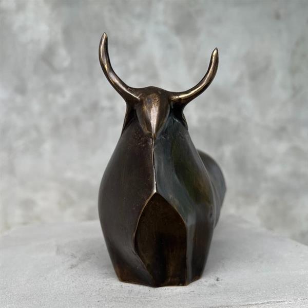 Grote foto sculptuur no reserve price stunning abstract buffalo 15 cm brons antiek en kunst curiosa en brocante