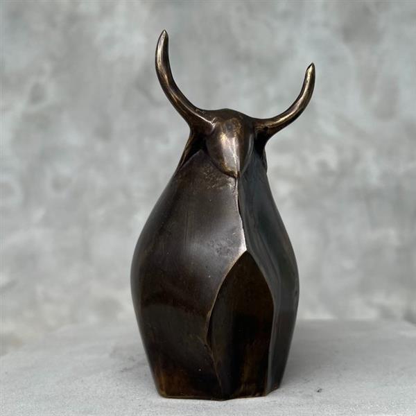 Grote foto sculptuur no reserve price stunning abstract buffalo 15 cm brons antiek en kunst curiosa en brocante