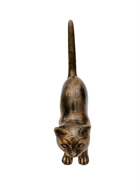 Grote foto beeldje a scaredy cat brons antiek en kunst curiosa en brocante