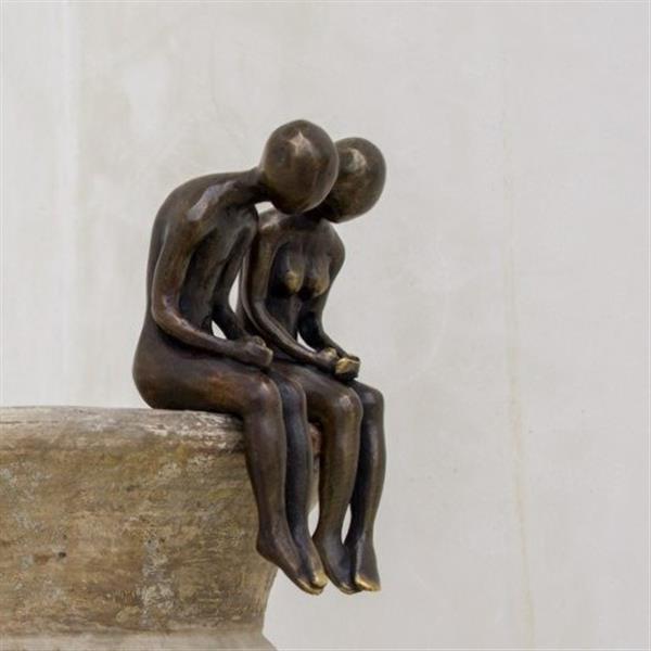 Grote foto sculptuur no reserve price sculpture high quality bronze sitting couple bronze 15 cm bron antiek en kunst curiosa en brocante