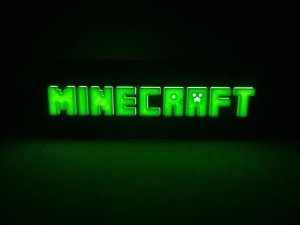 Grote foto minecraft lichtbord plastic antiek en kunst curiosa en brocante