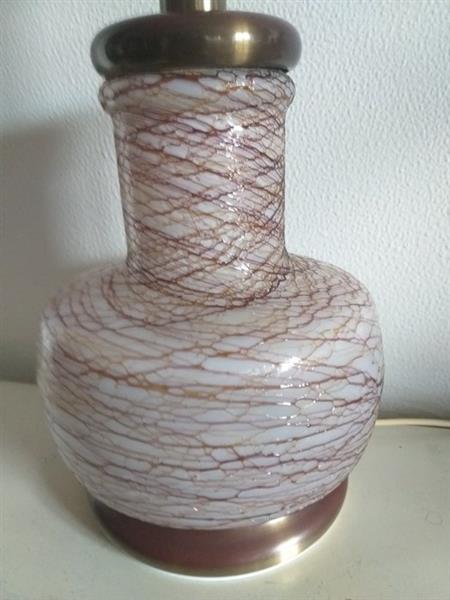 Grote foto tafellamp geblazen glas messing ijzer antiek en kunst curiosa en brocante