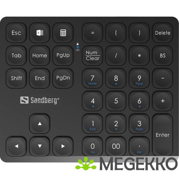 Grote foto sandberg wireless numeric keypad pro computers en software toetsenborden