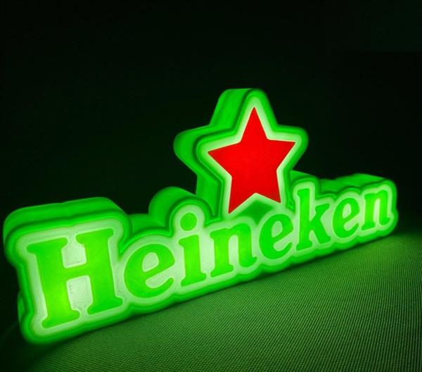 Grote foto heineken lichtbord plastic antiek en kunst curiosa en brocante