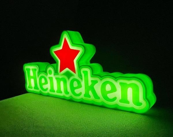 Grote foto heineken lichtbord plastic antiek en kunst curiosa en brocante