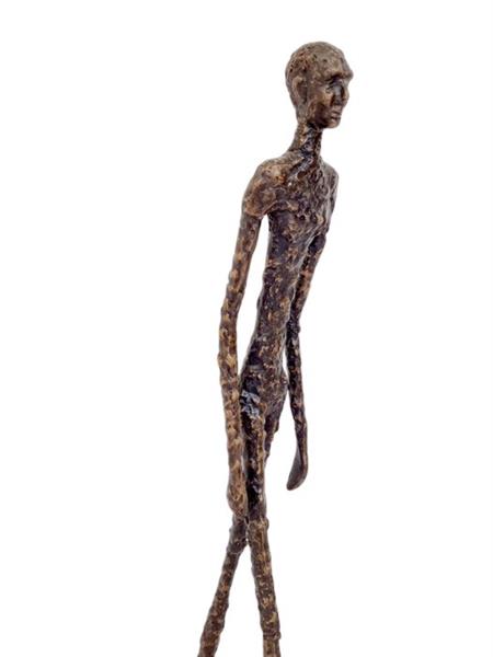 Grote foto beeldje walking men 2 brons antiek en kunst curiosa en brocante