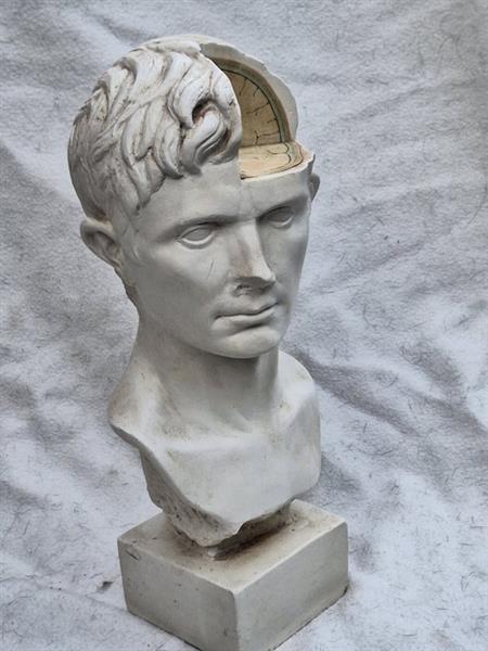 Grote foto svante dan jonsson roland klang buste caesar augustus met opengewerkte hersenen 35.3 cm antiek en kunst curiosa en brocante