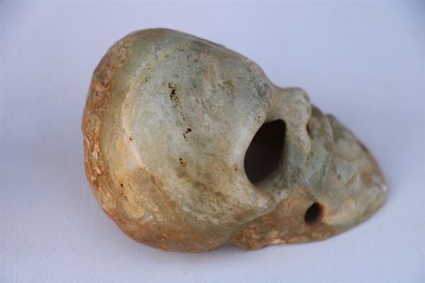 Grote foto doodshoofd van speksteen schedel menselijke schedel imitatie 7 cm 10 cm 6 cm geen cites soo antiek en kunst curiosa en brocante