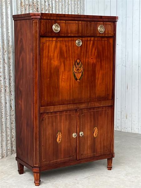 Grote foto secr taire abattant buro bureau klepburo klepbureau secretaire a abattant mahonie antiek en kunst curiosa en brocante