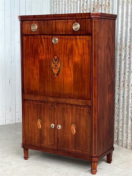 Grote foto secr taire abattant buro bureau klepburo klepbureau secretaire a abattant mahonie antiek en kunst curiosa en brocante