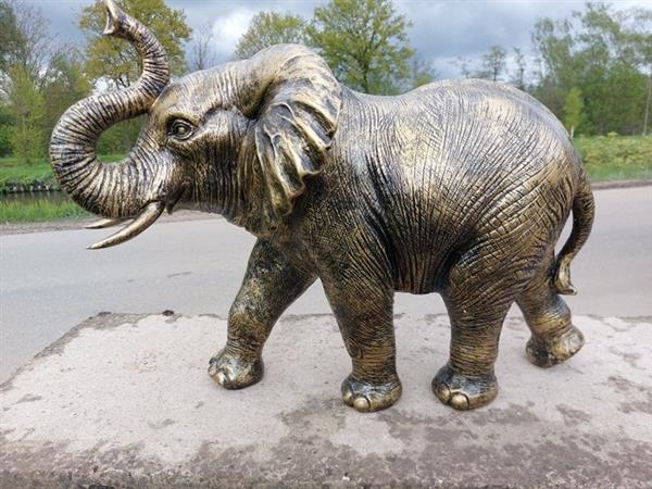 Grote foto beeld large statue of elephant in excellent finish 52 cm polyresin antiek en kunst curiosa en brocante