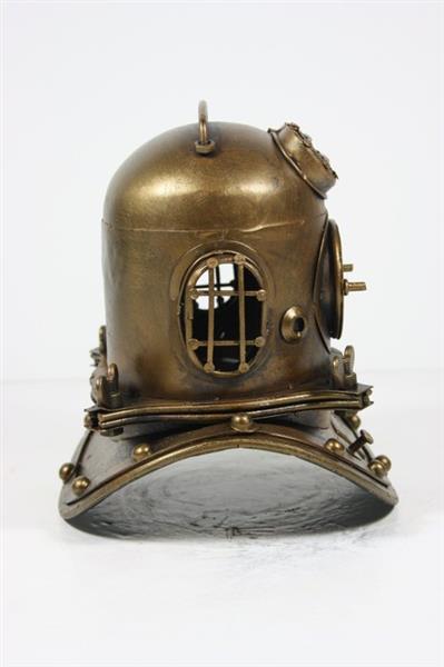 Grote foto duikhelm nautical diving helmet metal antiek en kunst curiosa en brocante