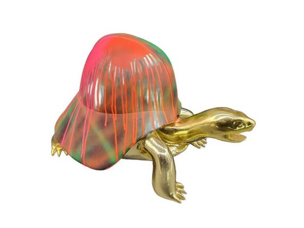 Grote foto tc art beeld dark father neon turtle 29.5 cm hars 2024 antiek en kunst curiosa en brocante