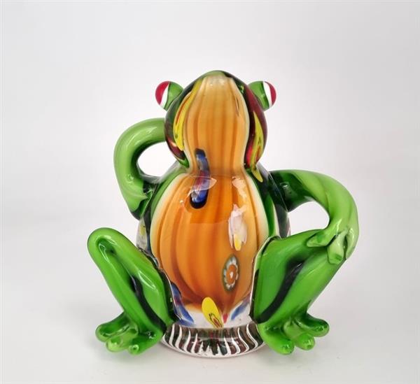 Grote foto beeldje funny frog glas antiek en kunst curiosa en brocante