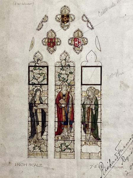 Grote foto james powell sons stained glass design for all saints church speke england. antiek en kunst curiosa en brocante