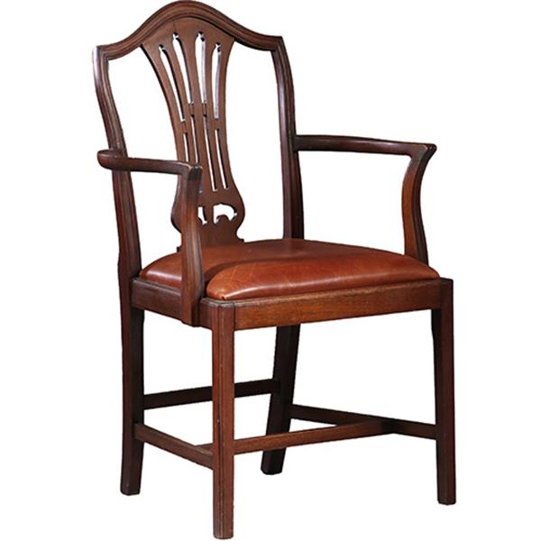 Grote foto stel van 2 armstoelen bureaustoelen met bruin leer ca 1900 georgianstijl no.941835 antiek en kunst stoelen en banken