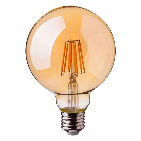 Grote foto crius led filament g125 e27 8w 827 amber dimbaar huis en inrichting overige