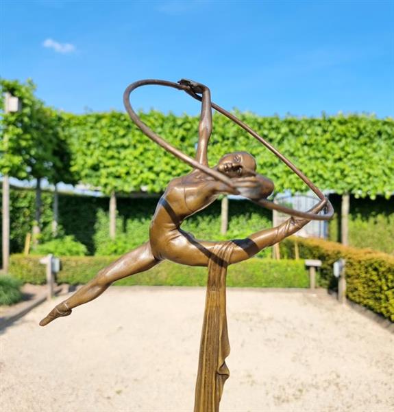 Grote foto beeldje a bronze dancer brons marmer antiek en kunst curiosa en brocante