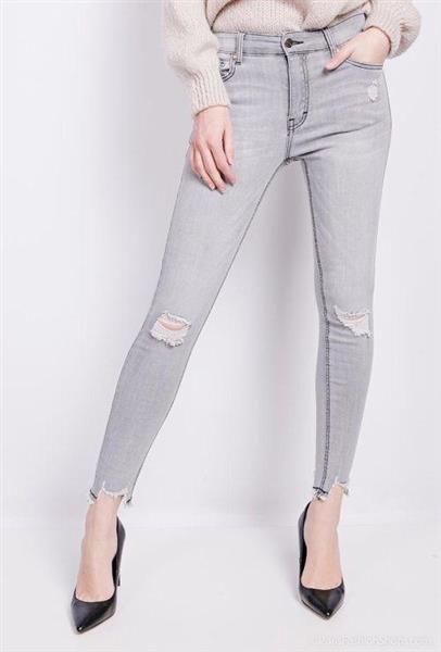 Grote foto dames skinny jeans marivy 006 grey kleding dames broeken en pantalons