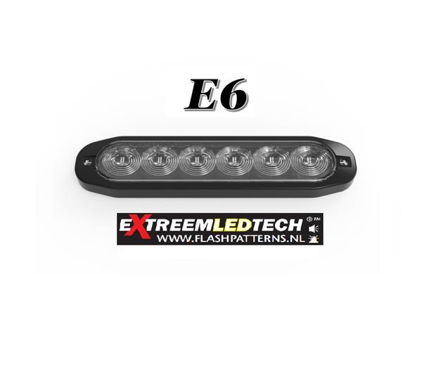 Grote foto e6 hoog kwaliteit 3 kleuren led flitser 3 x 6 x 3 watt ece r65 klasse 1 2 emc 12 24v auto onderdelen overige auto onderdelen