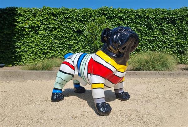 Grote foto sculptuur pop art bulldog xl 48 cm optical fiber antiek en kunst curiosa en brocante