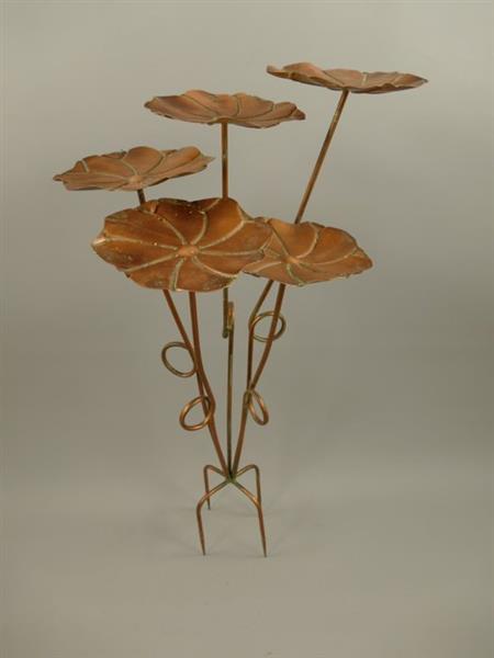 Grote foto beeldje large metal flower leaves garden art ijzer gesmeed antiek en kunst curiosa en brocante
