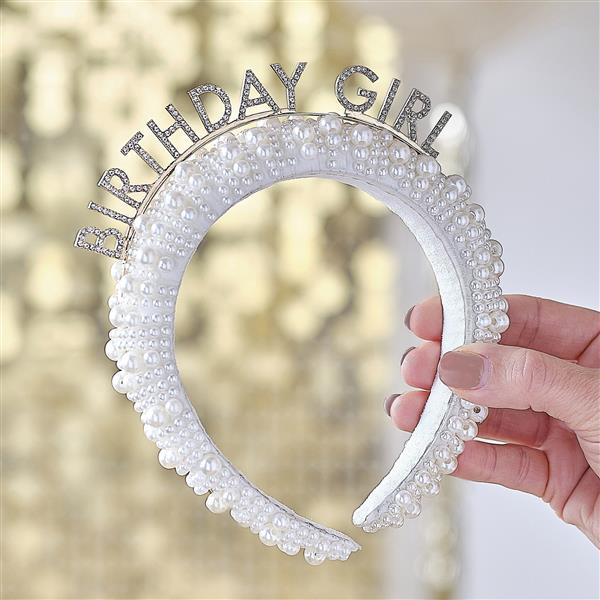 Grote foto neutral party wearables pearl birthday girl headband verzamelen overige verzamelingen