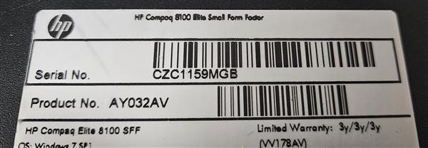 Grote foto 28 hp 8100 elite sff pc i5 cpu 650 3.2 3.33 ghz computers en software desktop pc