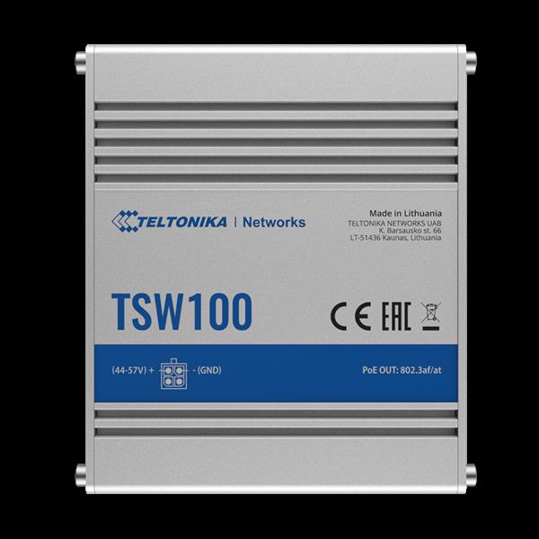 Grote foto teltonika poe switch 120w unmanaged 4 poorten 1 uplink tot 1000mbps tk tsw100 computers en software netwerkkaarten routers en switches