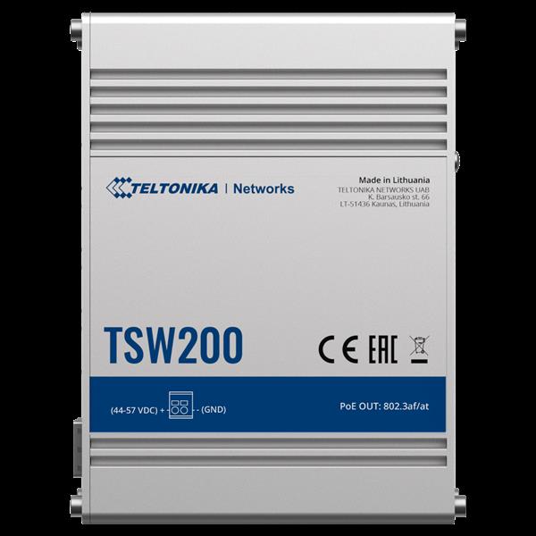 Grote foto teltonika poe switch 240w unmanaged 8 poorten 2 uplink tot 1000mbps tk tsw200 computers en software netwerkkaarten routers en switches