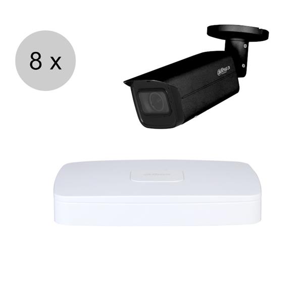 Grote foto dahua 4k ip cameraset wizsense 8 bullet camera motorzoom starlight 60m ips88dbm2 audio tv en foto videobewakingsapparatuur