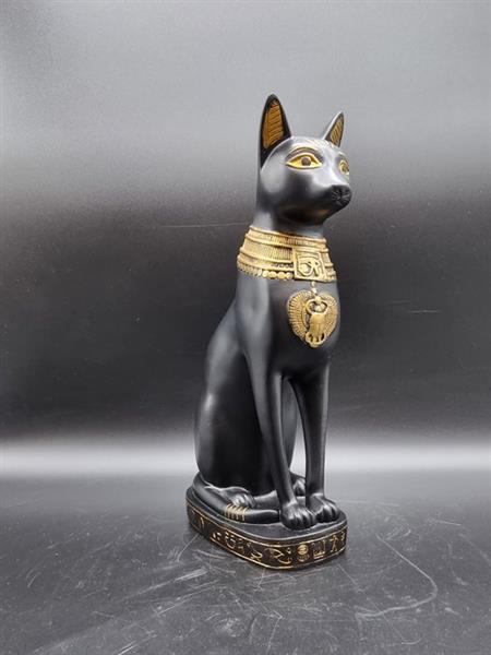 Grote foto beeld egyptian tomb ornament cat 28 cm hars antiek en kunst curiosa en brocante