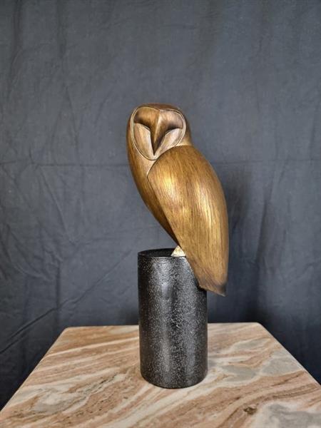 Grote foto beeld modern owl sculpture 25.5 cm hars antiek en kunst curiosa en brocante