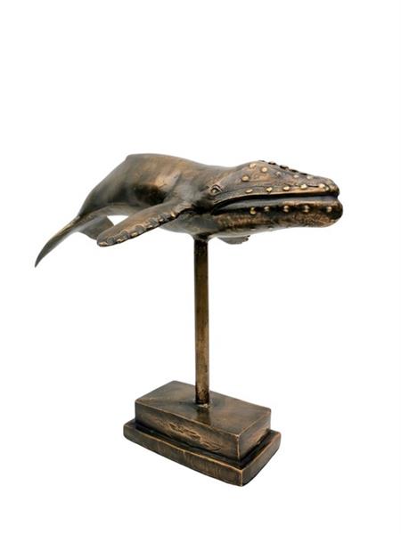 Grote foto beeldje whale buckelwal brons antiek en kunst curiosa en brocante