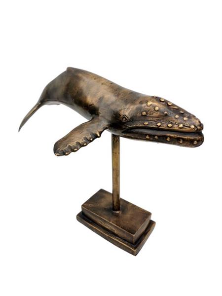 Grote foto beeldje whale buckelwal brons antiek en kunst curiosa en brocante