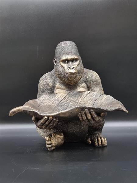 Grote foto gorilla fruitschaal hars antiek en kunst curiosa en brocante