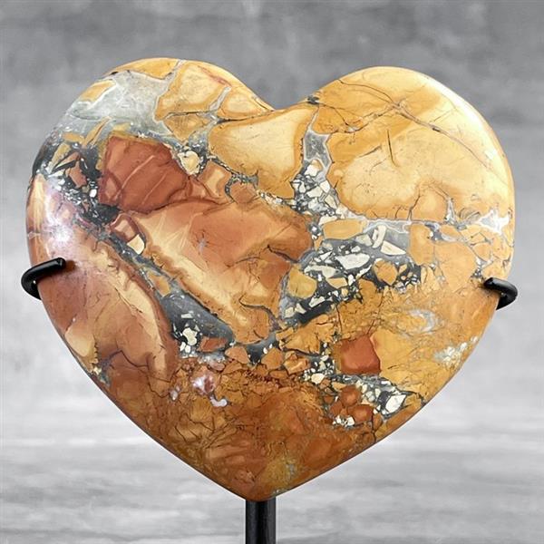 Grote foto geen minimumverkoopprijs prachtige maligano jaspis hartvormig op een aangepaste standaard hoogte antiek en kunst curiosa en brocante