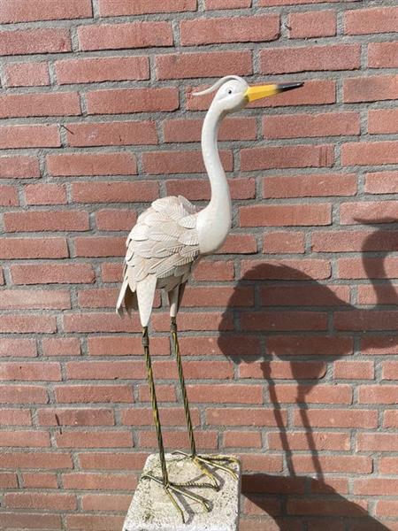 Grote foto decoratief ornament kraanvogel tuinbeeld 80 cm hoogte europa antiek en kunst curiosa en brocante
