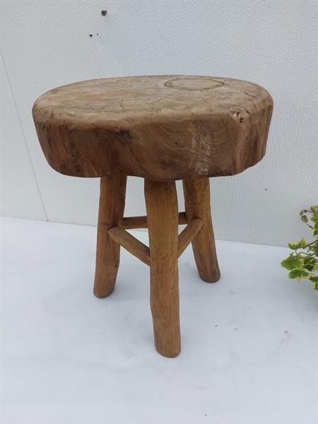 Grote foto kruk hout antiek en kunst curiosa en brocante