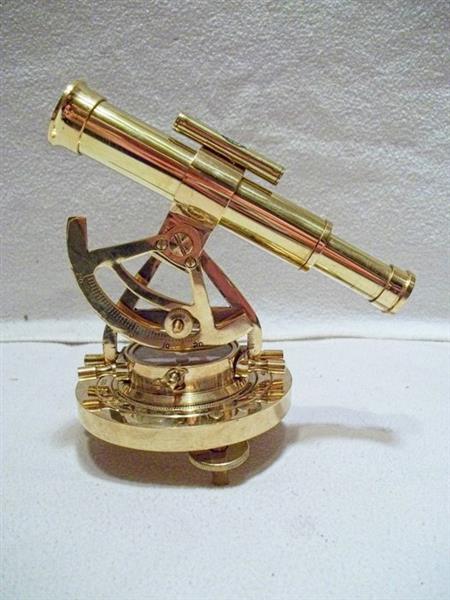 Grote foto theodoliet completely brass theodolite with compass like new. this century. azi antiek en kunst curiosa en brocante