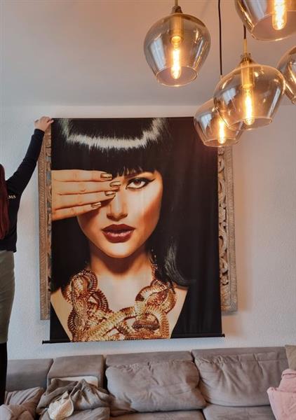 Grote foto wanddecoratie xl velvet cleopatra 170x140cm velvet antiek en kunst curiosa en brocante