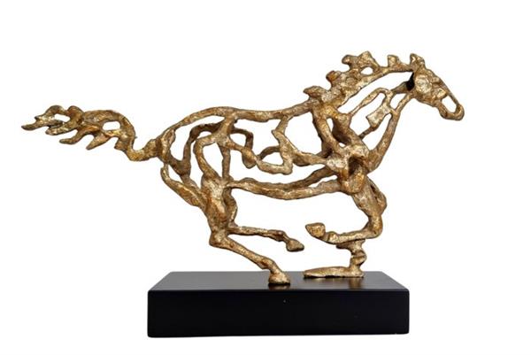 Grote foto sculptuur horse artwork 27 cm aluminium antiek en kunst curiosa en brocante